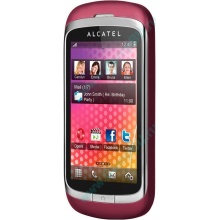 Красно-розовый телефон Alcatel One Touch 818 (Первоуральск)