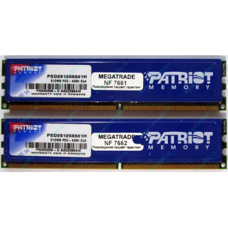 Память 1Gb (2x512Mb) DDR2 Patriot PSD251253381H pc4200 533MHz (Первоуральск)